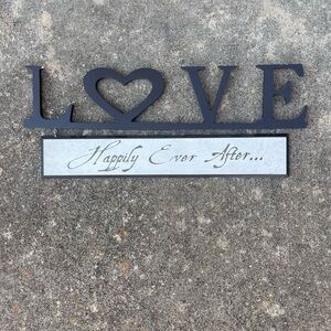 Hobby Lobby Black and Gray LOVE Wall Art